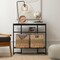 Casafield 13" x 13" Water Hyacinth Storage Baskets Collapsible Cube Organizers, Woven Bins for Bathroom, Bedroom, Laundry, Pantry, Shelves